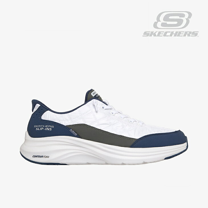 SKECHERS - ・SKECHERS｜Slip-Ins Contour Foam Cozy Fit Wide Fit/ スケッチャーズ/スリップインズ コンツアー フォーム コージー フィット ワイド　フィット/ホワイトxネイビー #