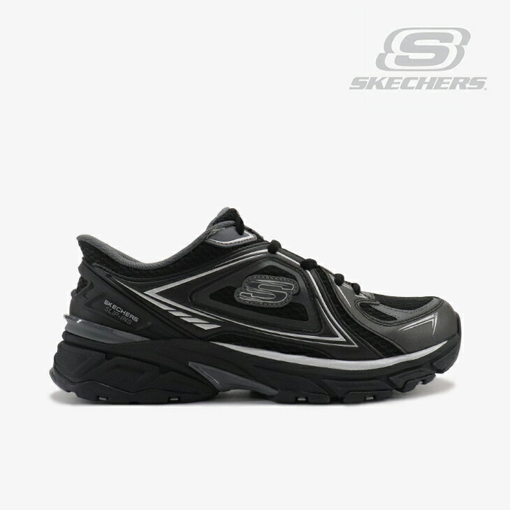 ・SKECHERS｜Slip-Ins Stamina Sport Kordae/ スケッチャーズ/スリップインズ スタミナ スポート コルデー/ブラックxシルバー #