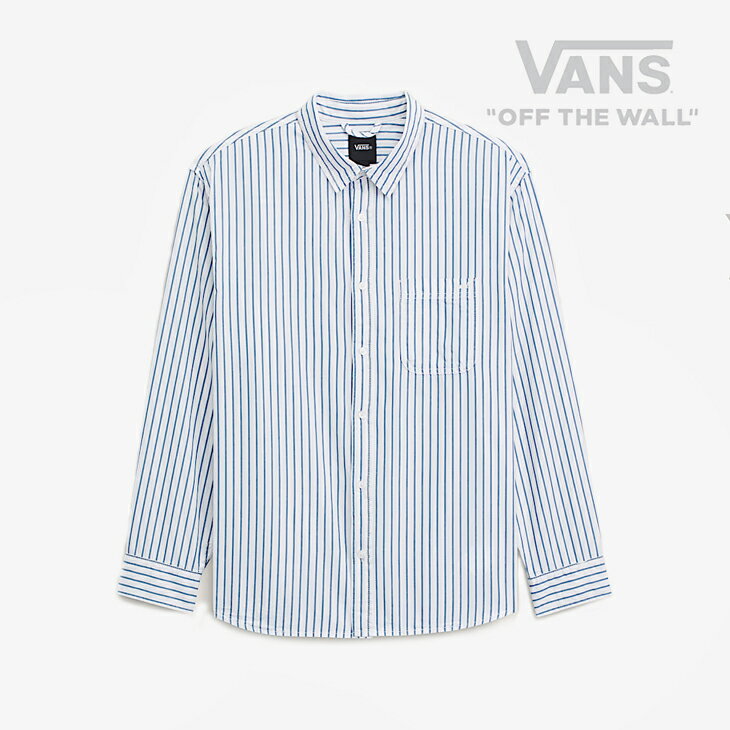 Rakuten - ・VANS Premium｜Dobby Stripe LS Shirt LX/ ヴァンズ/プレミアム ドビー ストライプ ロングスリーブ シャツ ラックス/ホワイト #