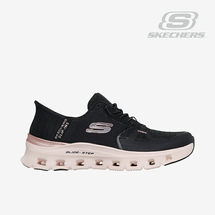 ：SKECHERS｜W Slip-Ins Glide-Step Pro Radiant Stride/ スケッチャーズ/スリップインズ グライドステップ プロ ラディアント ストライド/ブラックxローズゴールド #