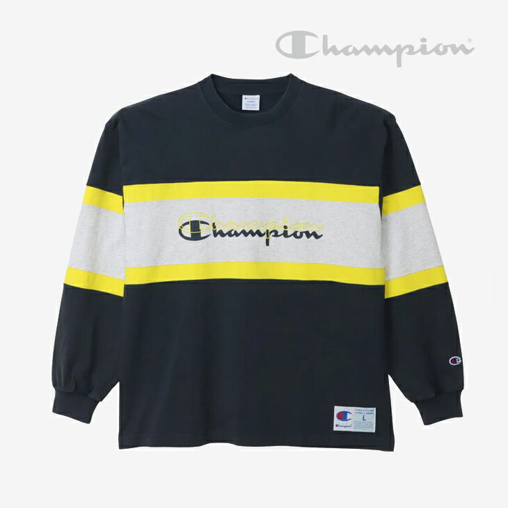 Rakuten - ・CHAMPION｜Action Style LS T-Shirt Aged Relaxed Fit/ チャンピオン/アクション スタイル ロングスリーブ Tシャツ エイジド リラックス フィット/ネイビー #