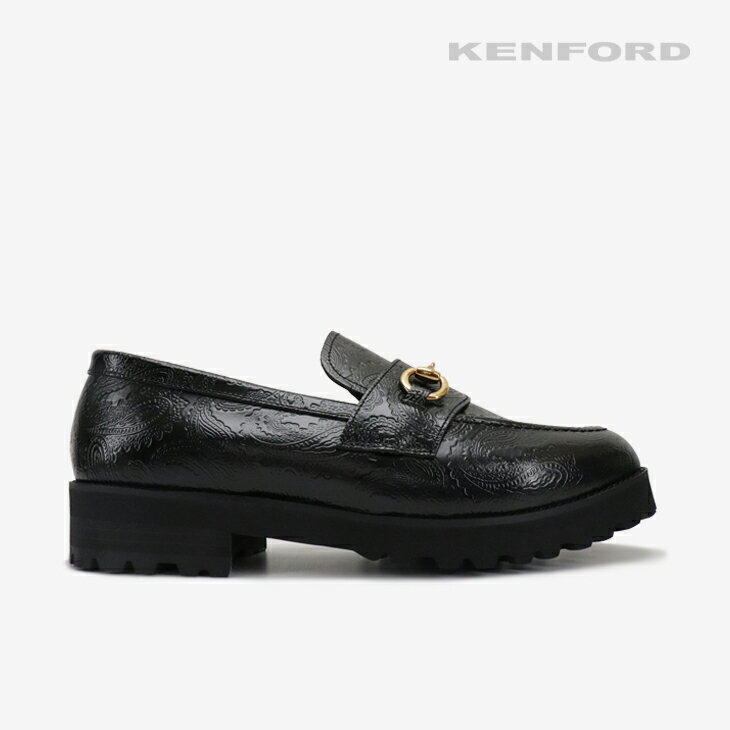 樂天商城 - ・KENFORD｜Tank Sole Bit Loafers Paisley Leather/ ケンフォード/タンク ソール ビット ローファー ペイズリー レザー/ブラック #
