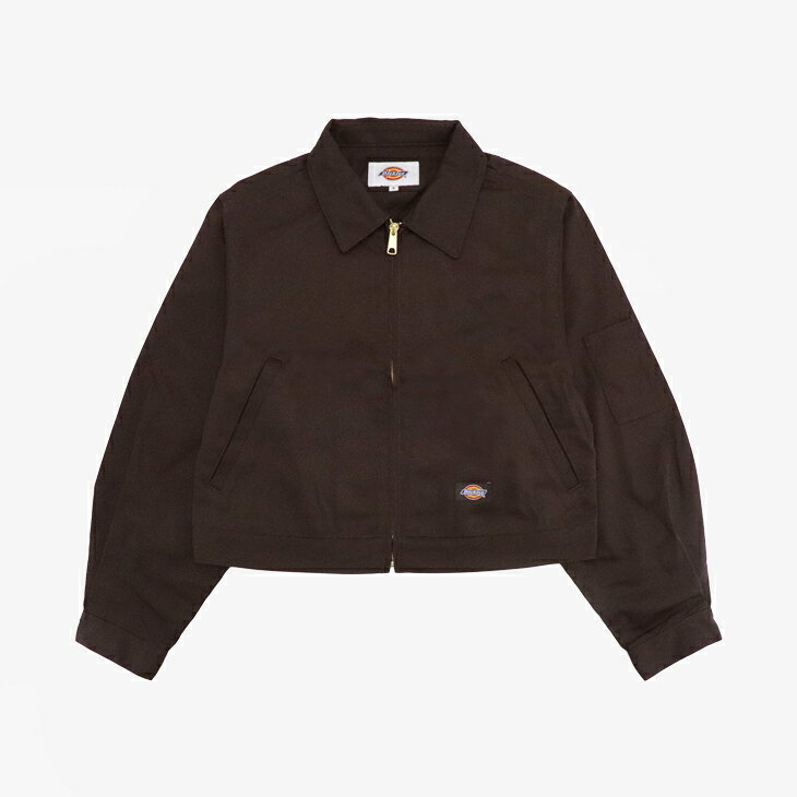 樂天商城 - ・DICKIES｜W TC Twill Eisenhower Short Jacket Zip/ ディッキーズ/レディース TC ツイル アイゼンハワー ショート ジャケット ジップ/ダークブラウン #