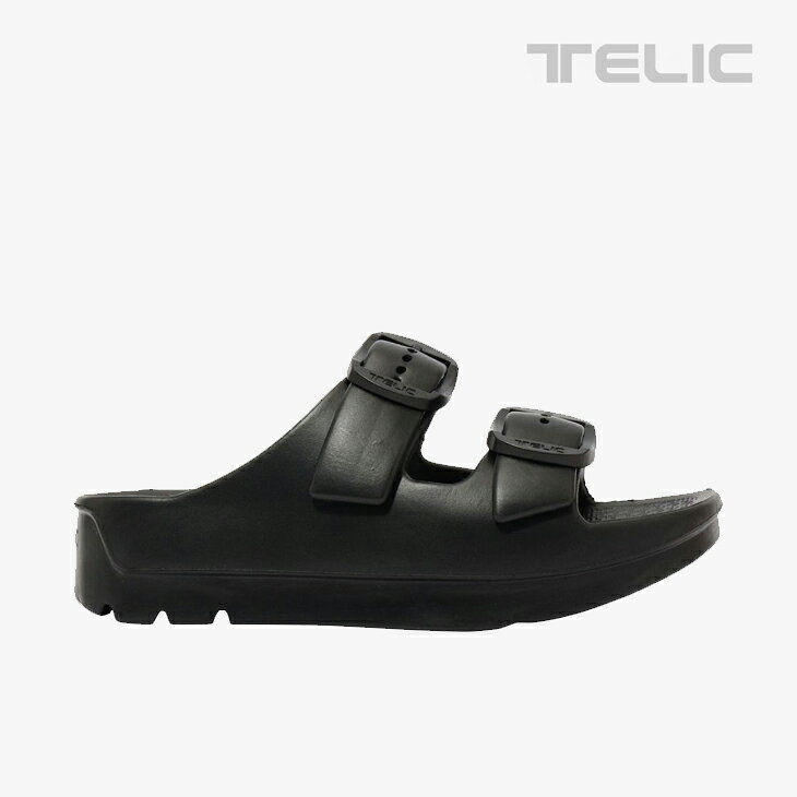 Rakuten - ・TELIC｜W-Buckle 2 Platform Slide Sandal/ テリック/ダブルバックル 2 プラットフォーム スライド サンダル/ブラック #