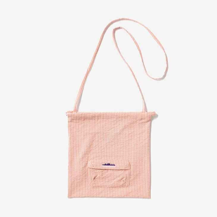 Rakuten - ・THOUSAND MILE｜2Way Mini Shoulder Seersucker Pouch/ サウザンド マイル/2ウェイ ミニ ショルダー/オレンジストライプ #