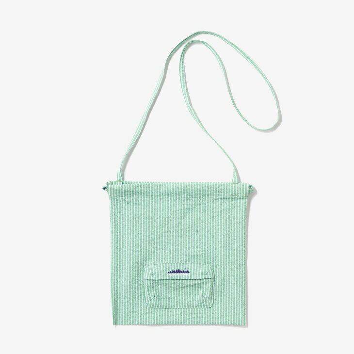 Rakuten - ・THOUSAND MILE｜2Way Mini Shoulder Seersucker Pouch/ サウザンド マイル/2ウェイ ミニ ショルダー/グリーンストライプ #