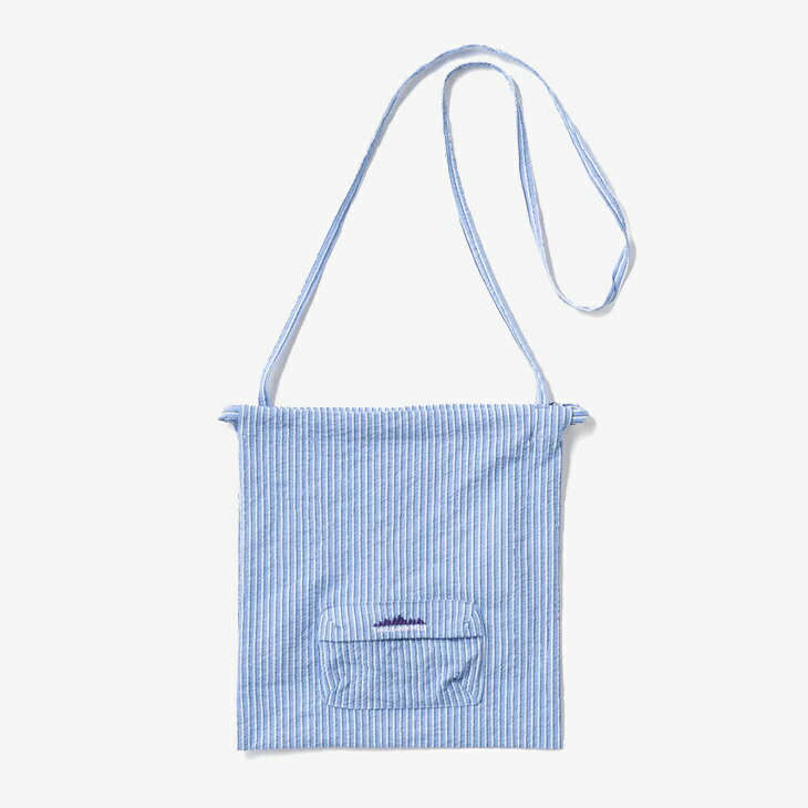 Rakuten - ・THOUSAND MILE｜2Way Mini Shoulder Seersucker Pouch/ サウザンド マイル/2ウェイ ミニ ショルダー/ブルーストライプ #