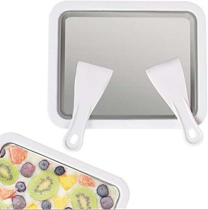 ロールアイスメーカー シャーベット メーカー ロールアイスクリームメーカー 電気不要 ハピロール アイスクリームメーカー シャーベットメーカー ジェラート プレート 手作り 自宅で ホームパーティー アイスヨーグルト 自制 お菓子