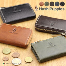 Hush Puppies 財布 メンズ Hush Puppies ハッシュパピー 小銭入れ イタリアンレザー Lファスナー コインケース【コインケース 小銭入れ メンズ 本革 コインケース ハッシュパピー 財布 メンズ カードケース メンズ 本革 men's coin case 男性 父の日 プレゼント 実用的 小銭入れ コインケース】