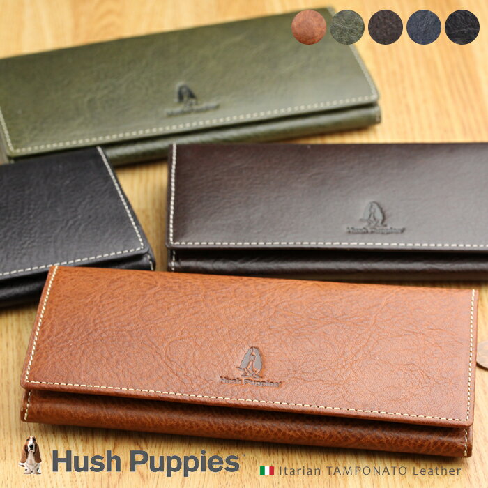 ブランド革財布（メンズ） Hush Puppies（ハッシュパピー） 長財布 イタリアンレザー 【Hush Puppies 財布 長財布 メンズ ハッシュパピー 財布 本革 TAMPONATO 牛革 レザー 長サイフ メンズ 財布 本革財布 メンズ 父の日 ギフト 本革製小物 男性 プレゼント 実用的 財布 メンズ 長財布 leather men's】