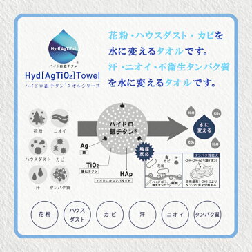 ハイドロ銀チタン タオルハンカチ【タオル 医師が考えた 花粉 ハウスダスト対策 消臭 衛生 コットン ハンカチタオル 汗ふき ミニタオル ハンドタオル タオルギフト 泉州ブランド towel 日本製】【ギフト プレゼント ハンカチ タオル お返し 内祝い プチギフト】