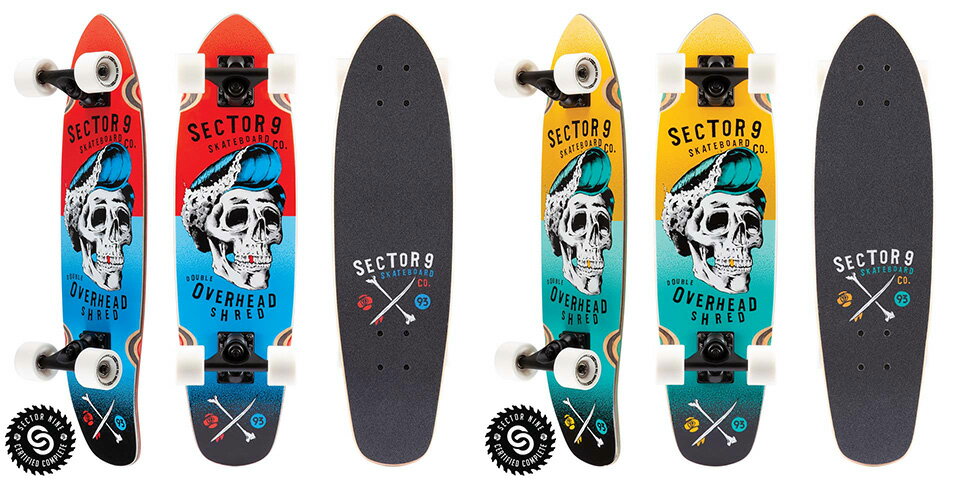 楽天湘南 GO BEACH STORE【送料無料】【2021モデルSALE】SECTOR 9 セクター9 スケートボード SK8 CRUISER SERIES Hair Barrel Hopper コンプリートデッキ