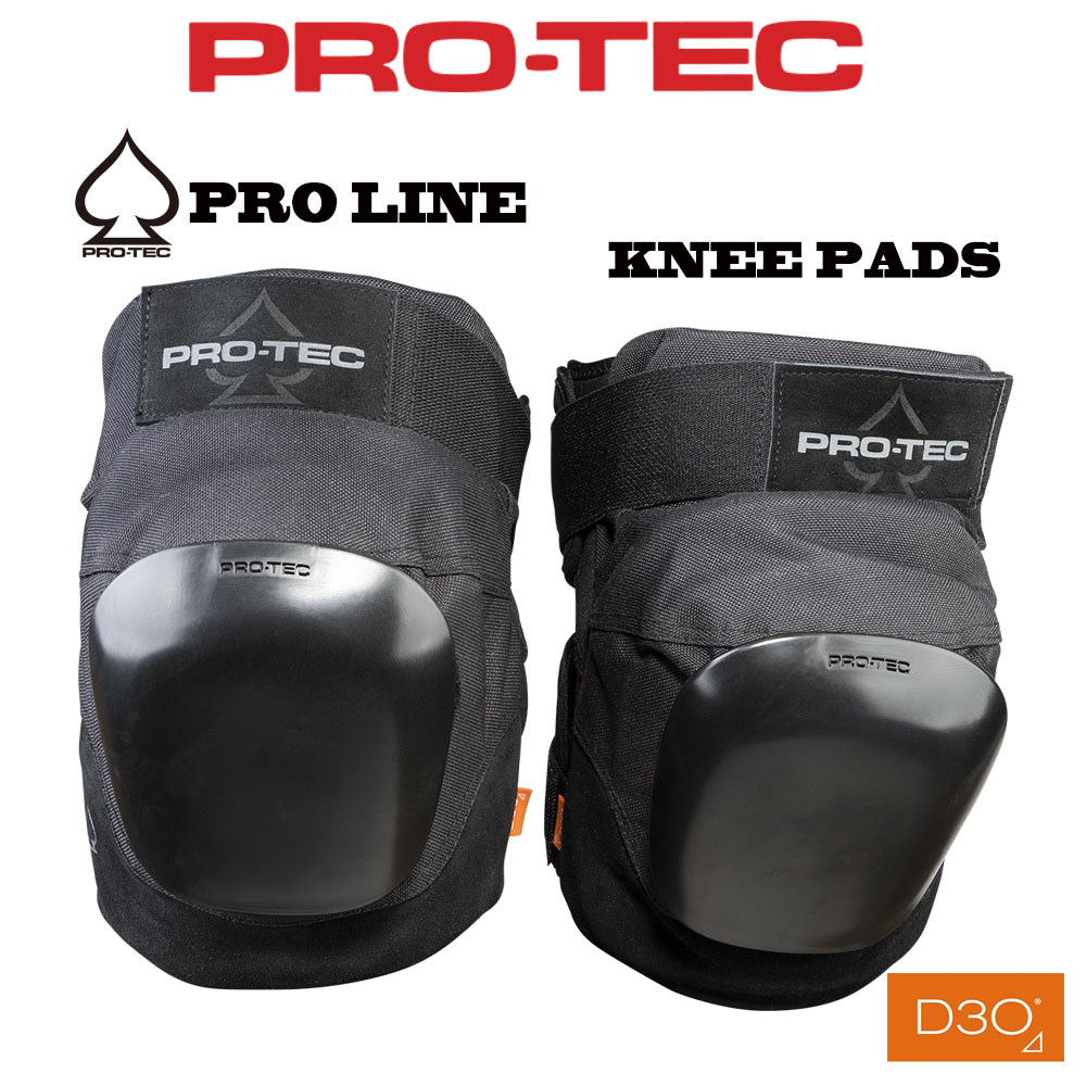 【送料無料】PRO-TEC PRO LINE KNEE PAD / プロテック プロシリーズ　ニーパッド BLACK プロテクター スケート用 大…