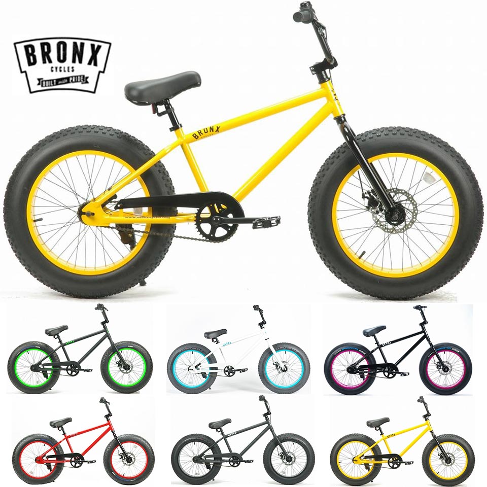 BRONX/ブロンクス BRONX 20 20 x 4.0 変速なし ファットバイク 自転車 20インチ FATBIKE / MATTE BLACK x LIME / MATTE BLACK x BLACK / YELLOW x BLACK / GLOSS RED x RED / WHITE x TURQUOISE