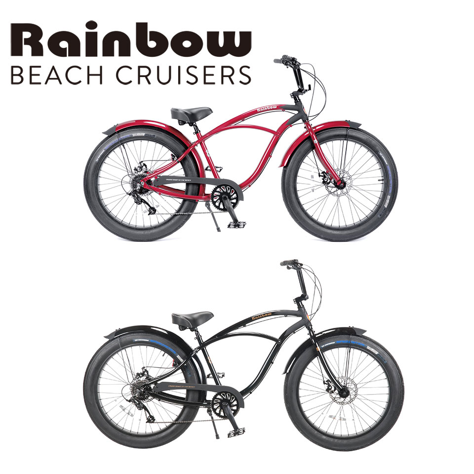 RAINBOW BEACHCRUISER/レインボービーチクルーザー GREASE 8段変速 26 x 3.5 グリース 自転車 26インチ SPADE BLACK スペードブラック マーシャル