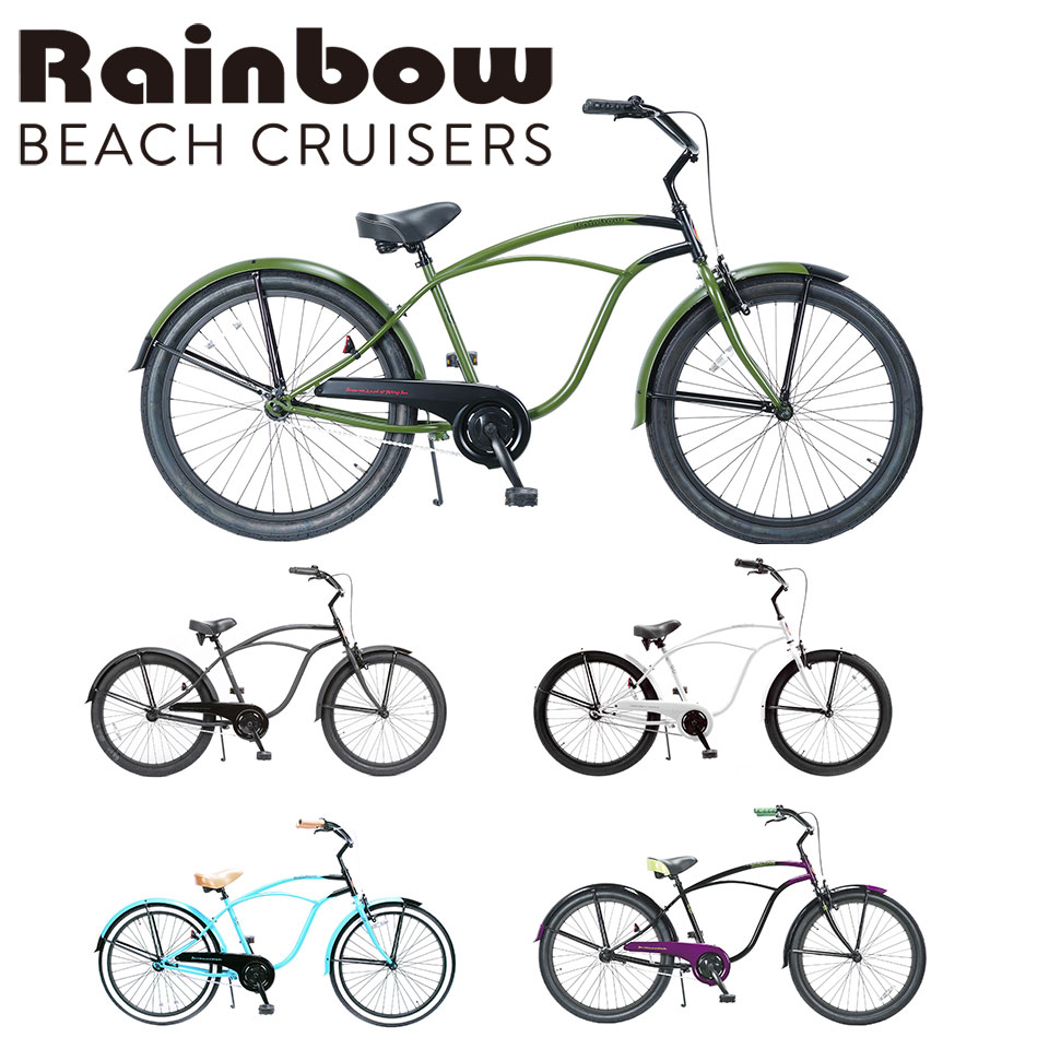 RAINBOW BEACHCRUISER/レインボービーチクルーザー PCH101 26MENS Black Components 26 x 2.5 自転車 2..