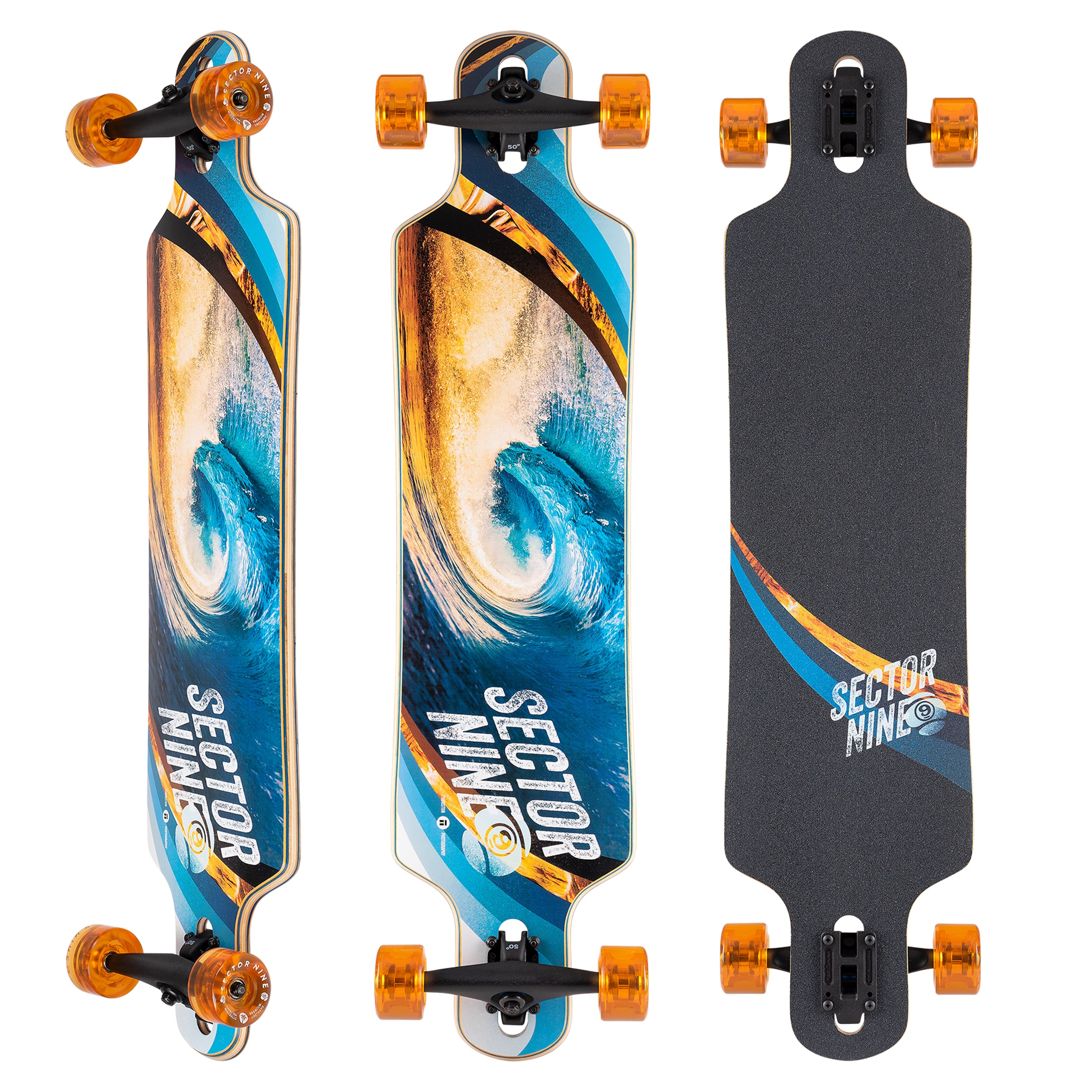 【送料無料】SECTOR 9 セクター9 スケートボード SK8 FREE RIDE SERIES MERIDAN SWIRLコンプリートデッキ