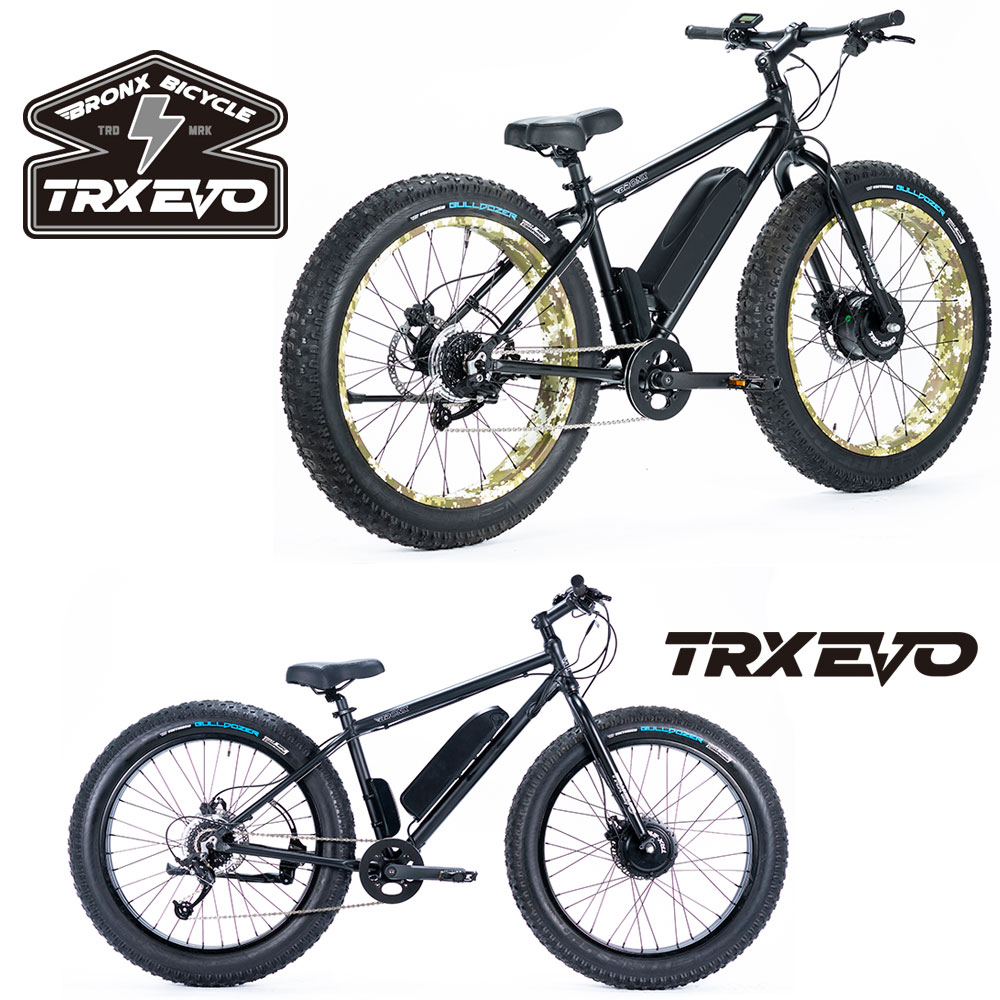 ブロンクス BRONX TRX EVO 9段変速 電動アシスト自転車 ファットバイク マウンテンバイク電動自転車 26..