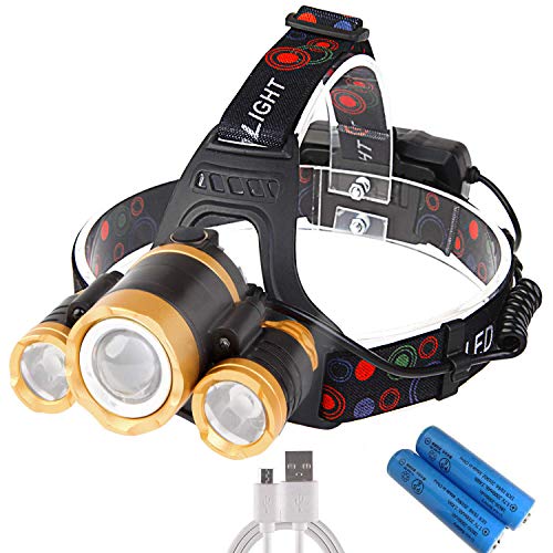 ヘッドライト LED ヘッドランプ USB 充電式 センサー