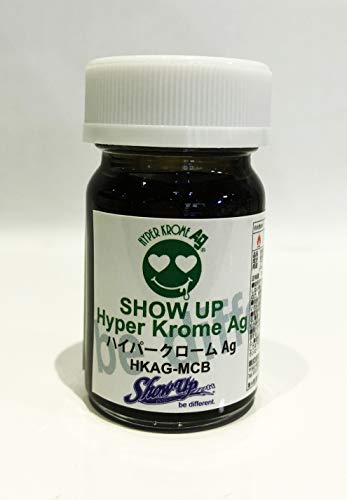 ◆商品名：SHOW UP【完全メッキ調塗料 ハイパークロームAg 15g マイクロボトル】 HKAG-MCB ● 容量:15g ● 1液型塗料 ● 従来のメッキ調塗料の常識を 真っ向から覆す完全メッキペイント! ● 特別な設備は一切いらず、 そのままガンでペイントするだけ! 従来のメッキ調塗料の常識を 真っ向から覆す! 完全メッキペイント! その名も【HYPER KROME Ag】 しかもお使いやすい15gマイクロボトル。 特別な設備は一切いらず、 そのままガンでペイントするだけ! シンナーなどでの 希釈は一切必要ありません。