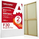 AUREUO 張りキャンバス セット F30 (91.0cmX72.7cm) 中目 100%コットン 2枚 初心者 絵画用具 芸術絵創作 現代油絵 美術装飾 水彩画
