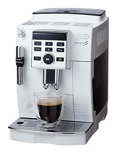 【セミスタンダードモデル】デロンギ(DeLonghi)コンパクト全自動コーヒーメーカー ホワイト  マグニフィカS ミルク泡立て手動 ECAM23