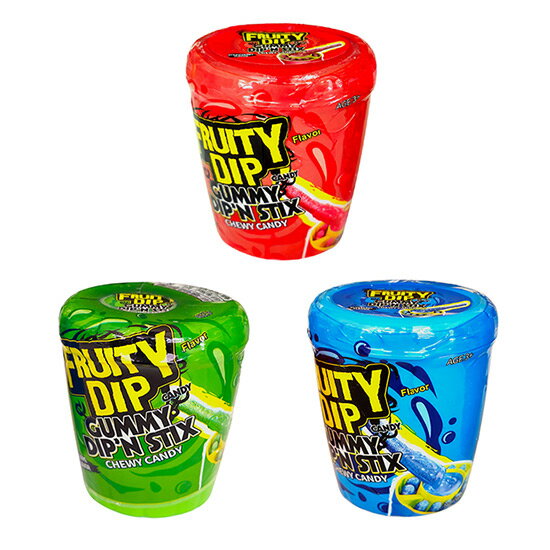 【4個セット】FRUITY DIPディップアンドスティックス グミ 4個 ランダム