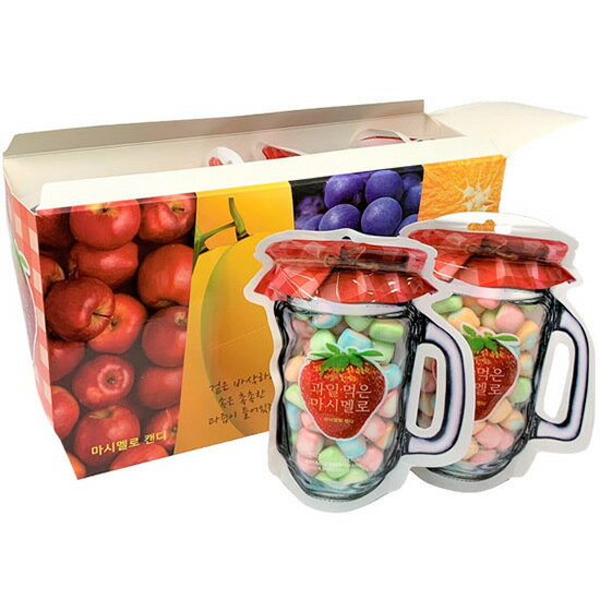 【10個セット】果物マシュマロキャンディ 1箱 70gx10個入り 韓国グミ フルーツ味