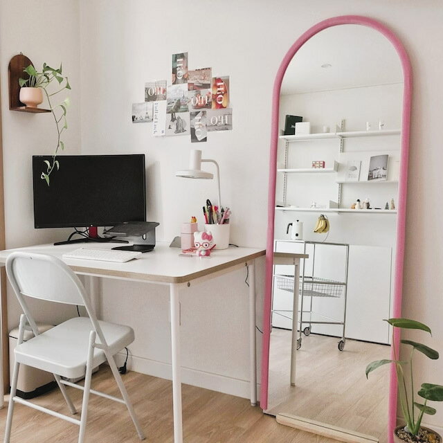 ノーフレーム ウェーブミラー全身ミラー A-7 TYPE 4サイズ/ 木製台+緩衝材(着脱可能)付き [2]