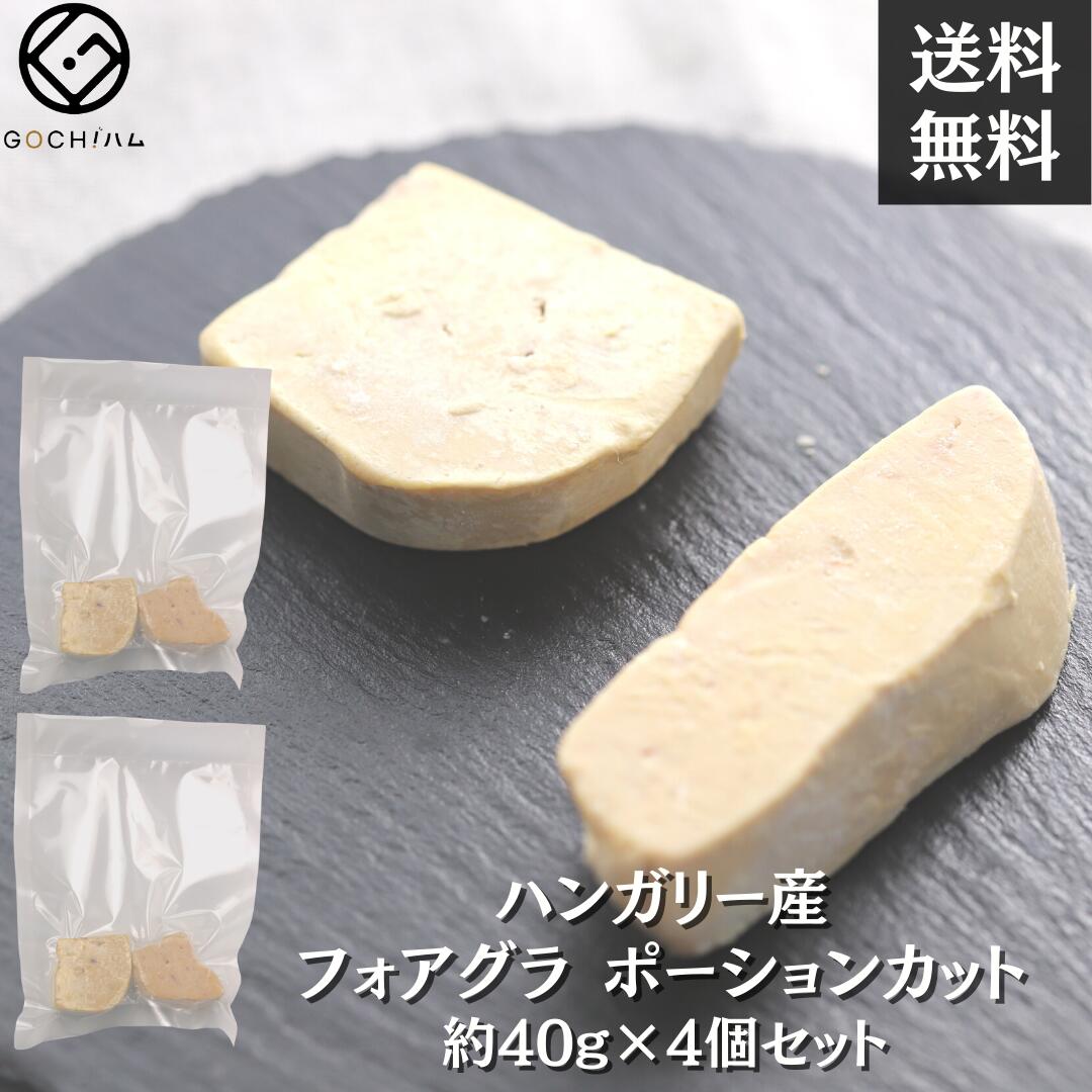 【送料無料】約50g(40-55g)×2個 約100g 　フォアグラ 　カット　カナール　ポーション　エスカロップ 冷凍　パテ　テリーヌ　カット　ハンガリー産　小分け