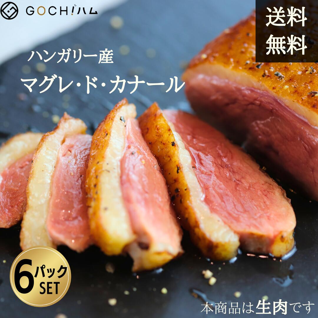 送料無料！6pcセット ハンガリー産マグレ・ド・カナール鴨★ 鴨肉 サラダ ロースト 鴨鍋 美味しいおつまみ 晩酌 母の日 父の日 お花見 ワイン おもてなし パーティー お取り寄せグルメ