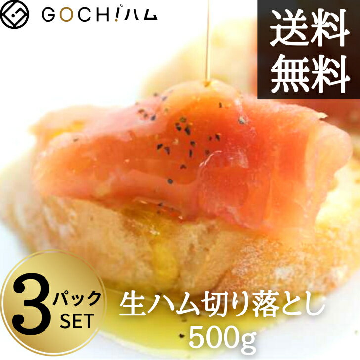 【3パックセット】生ハム切り落とし 500g生ハム/サラミ 生ハムユッケ サラダのトッピング サンドイッチ 美味しいおつまみ 晩酌 母の日 父の日 お花見 おもてなし料理 パーティ 国産 簡単美味しい 送料無料のサムネイル