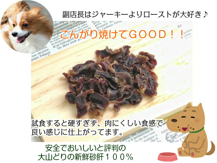 無添加 犬 手作り ごはん ご飯 犬用手作り食 愛犬用ドッグフード 老犬【砂肝のこんがりロースト】ギフト 誕生日 ケーキ おやつ 老犬用 トッピング