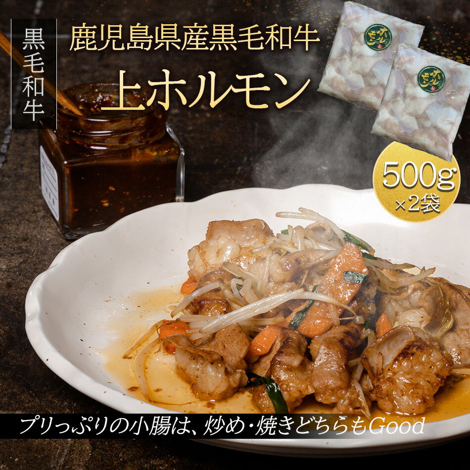 母の日 父の日 お中元 お歳暮 ギフト 送料無料 国産 黒毛姫牛 上ホルモン （ 500g 2袋 ）黒毛和牛 牛肉..