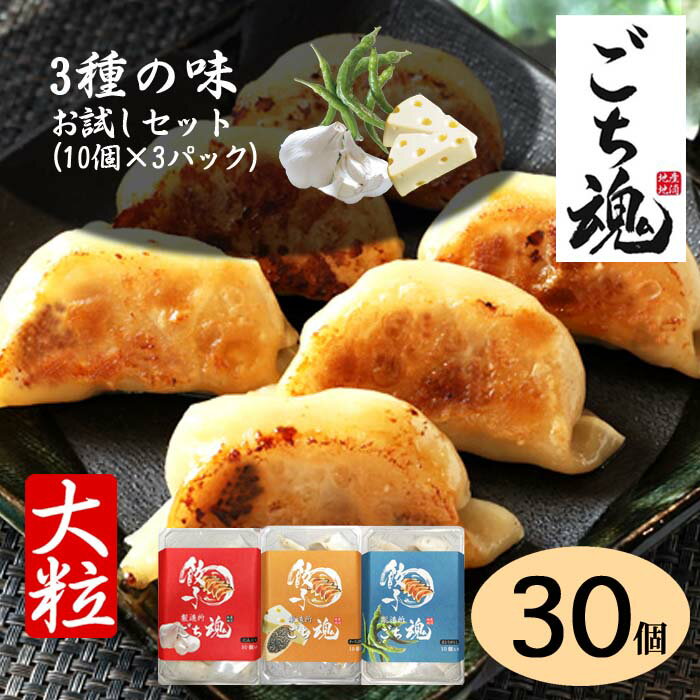 食べ比べ3種の味 お試しセット 10個×3パック 約1050