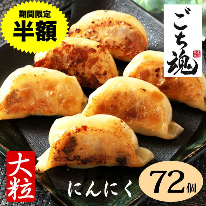 マラソン限定半額‼　にんにく餃子 72個　24個×3パック 約2640gお肉ぎっしり重さで他店との違いがわかります　新座餃子 地産地消 国産餃子 おいしい餃子 焼餃子 水餃子 冷凍餃子 絶品 グルメ お取り寄せグルメ 送料無料