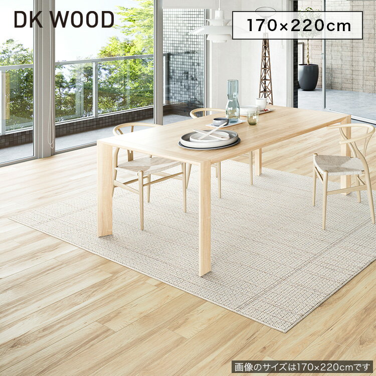 SUMINOE スミノエ カーペット ダイニングラグ DK WOOD DKウッド 170×220cm NO.134-73107 Caruru カルル マット ラグ 洗える