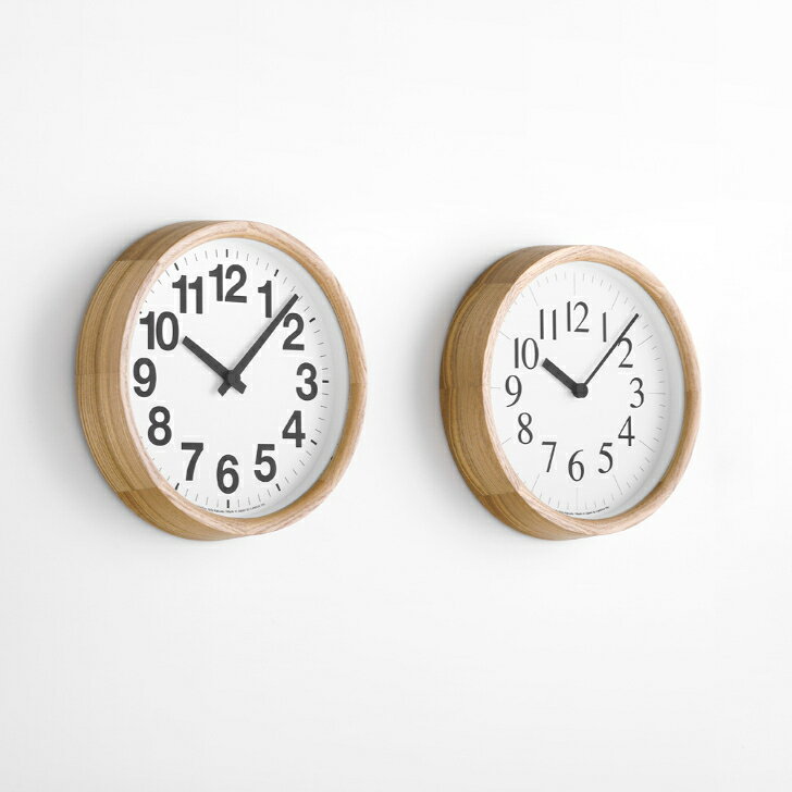 【8/31までポイント10倍】掛け時計 壁掛け時計 Clock A OAK クロック エー オーク YK24-12 シンプル 木枠 角田陽太 Lemnos レムノス [3]