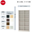 サイズオーダーラック 横幅71〜80cm 奥行19cm 浅型 高さ150cm 白井産業 タナリオ フリーラック 全棚可動 本棚 シェルフ 国産(3)