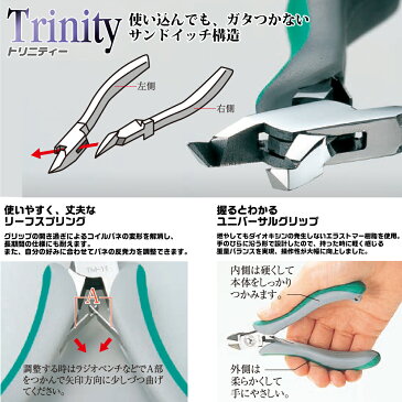 薄刃ニッパー120mm TM-02 ツノダ 日本製 TSUNODA 薄刃 精密 工具 クラフトツール 模型 モデラー サンドイッチ構造 三枚合せ