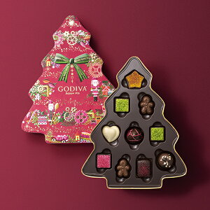 ホリデー スイーツ プレゼント ギフト お返し お祝い チョコレート ゴディバ (GODIVA)ゴディバ クリスマスファクトリー ツリー セレクション (10粒入)