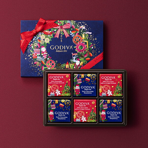 ホリデー スイーツ プレゼント ギフト お返し お祝い チョコレート ゴディバ (GODIVA)ゴディバ クリスマスファクトリー カレアソートメント (6枚入)