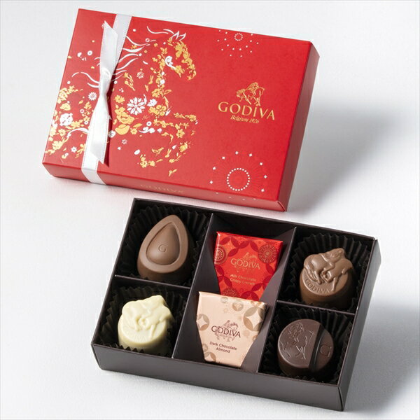 お年賀 冬ギフト ゴディバ公式 （GODIVA）ゴディバ ニューイヤー コレクション アソートメント（6粒入）チョコレート（新年 ギフト スイーツ プレゼント）