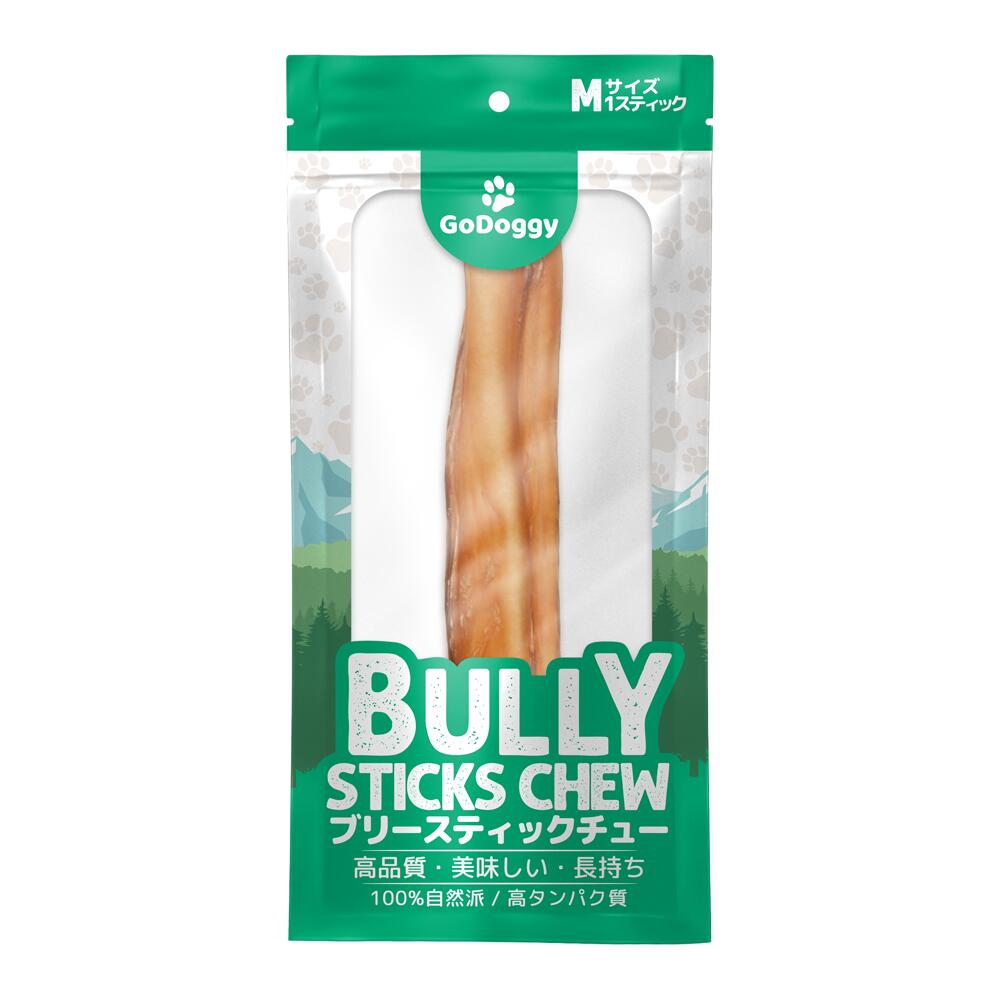 GoDoggy ブリースティックチュー (M) 1本入り15cm 高品質で長持ちなデンタルおやつ 100%牛肉で臭い少な..