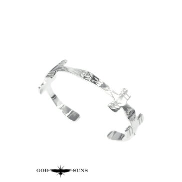 【送料無料】HUMMER CROSS BANGLE メンズ クロスバングル バングル クロス アクセサリー シルバー シルバー925 ネイティブ アメカジ ハンマー インディアンジュエリー【GODSUNS ゴッドサンズ】