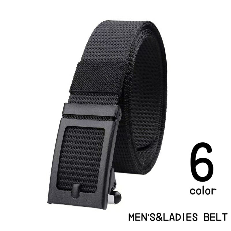 ベルト ナイロンベルト ガチャベルト メンズ 男女兼用 幅広 バックル 穴無し サイズ調節可 ファッション小物 アウトドア 単色 無地 シンプル カジュアル かっこいい おしゃれ 女性 男性 灰 黒 茶 青 緑
