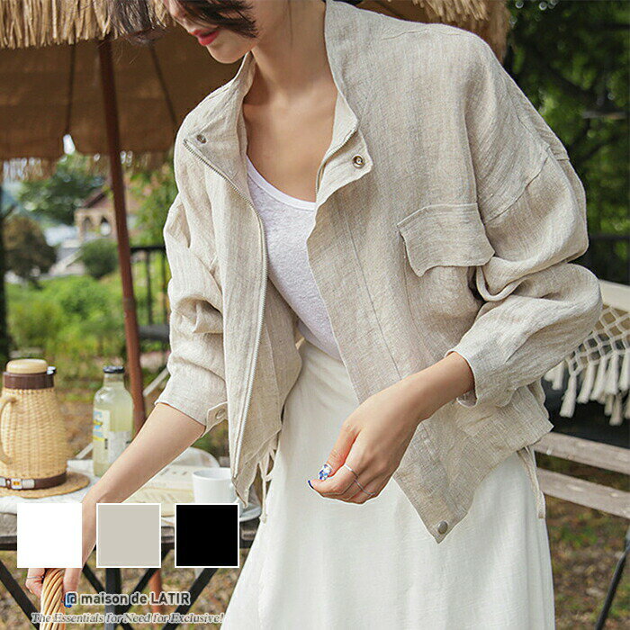 ブルゾン ライトアウターライトジップ ブルゾン ガーリー 海 旅行 ガーリー フェミニン 夏 夏服 韓国ファッション