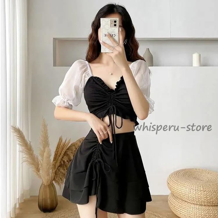 水着 タンキニ 体型カバー レディース ビキニ ワンピース 2点セット ママ水着 通販 スイムウェア 安い 水着 リゾート 大人 お洒落