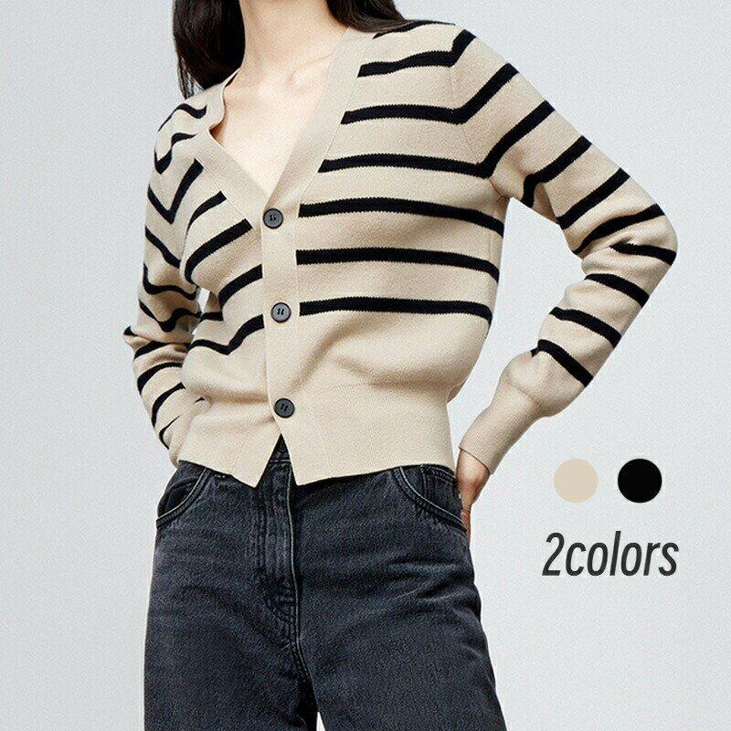 カーディガン レディース 秋 冬 長袖 羽織 Vネック 薄手 ズーティー オーディナリー コットンニット Vネックカーディガン