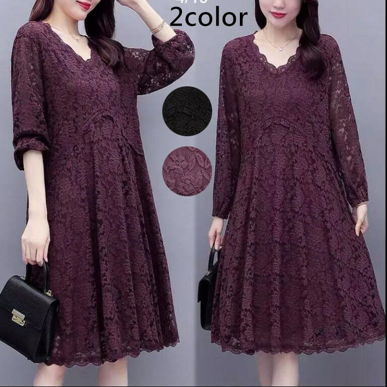 ワンピース レディース チュニック トップス レース フレアワンピ カットソー シャツワンピース 無地 綿 コットン 長袖 ロングワンピース マキシ丈 ナチュラル 着痩せ 大きいサイズ ゆったり